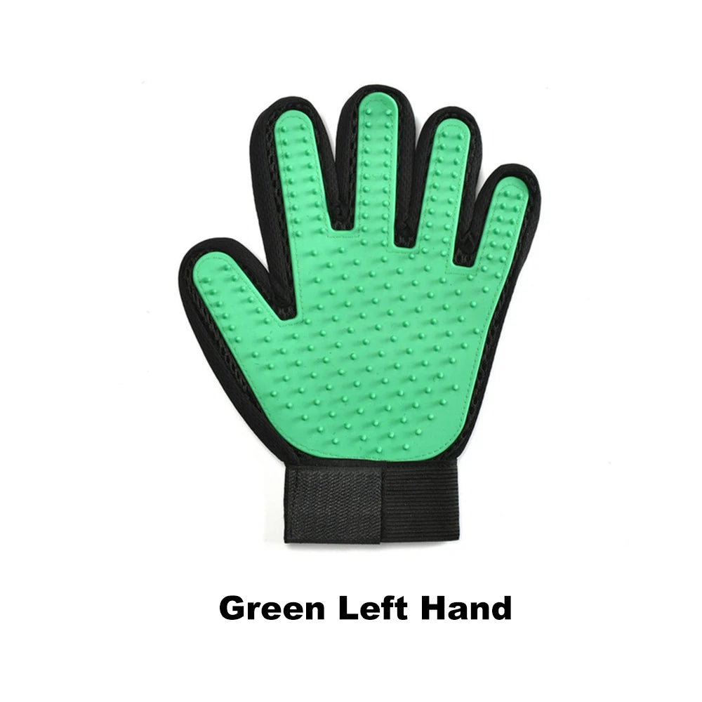 Cute Suede Silicone Cat Dog Pet Deshedding Brush Glove for Animal Wool Combing Cats Pet Hair Glove Pet Grooming Glove GL0001