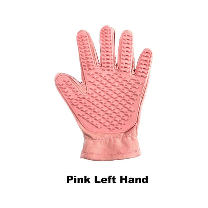 Cute Suede Silicone Cat Dog Pet Deshedding Brush Glove for Animal Wool Combing Cats Pet Hair Glove Pet Grooming Glove GL0001